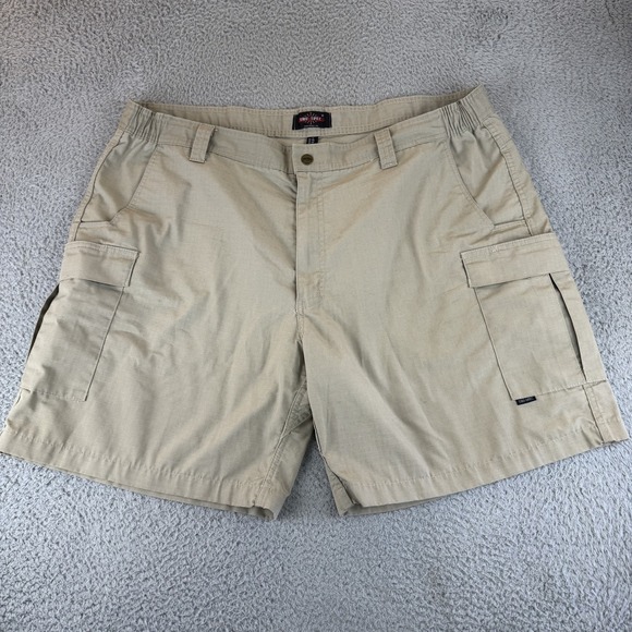 Tru-Spec Cargo Shorts Mens‎ 46 Khaki Tactical Ripstop Outdoor Utility Workwear - Picture 1 of 9